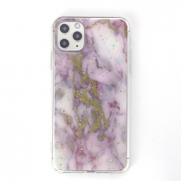Purple Marble case with glitter powder