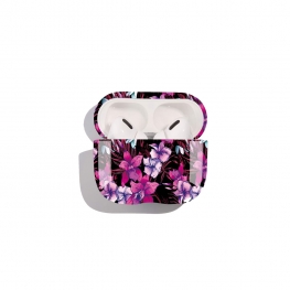 purple flower Water Transfer printing Airpods case