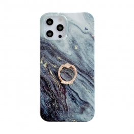 iphone marble phone case with finger ring holder