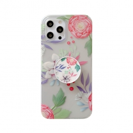 IMD floral mobile case with matching Pop Socket