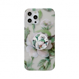 IMD floral print protective case for phone with matching Pop Socket