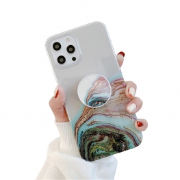 IMD marble case with matching pop socket