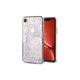 Plating Effect Rose Painting iphone case