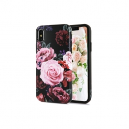 Black backgroud rose painting IMD phone case