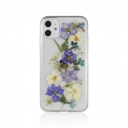 Purble and yellow Flower Dried flower epoxy phone Case