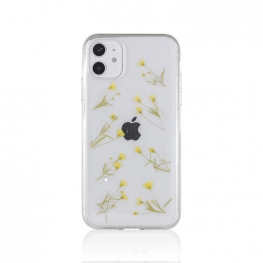 Real Dried Epoxy Yellow flower case