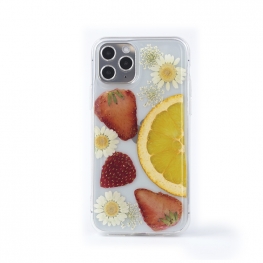 Lemon and strawberry Real Dried fruit Epoxy  Case
