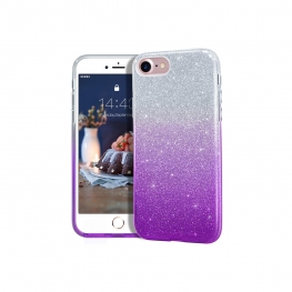 Purple glitter phone case