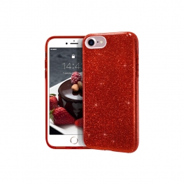 Red glitter phone case