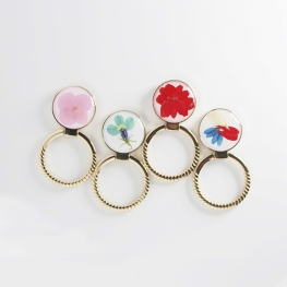 Real Flower Epoxy Finger Ring holder